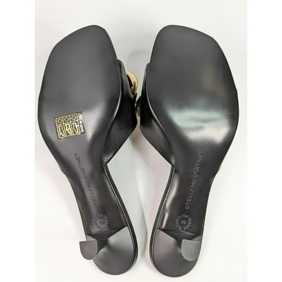 Stella McCartney Falabella Women's Chain Mules Sandals Black Size 36 (MSRP $835) - Picture 10 of 12